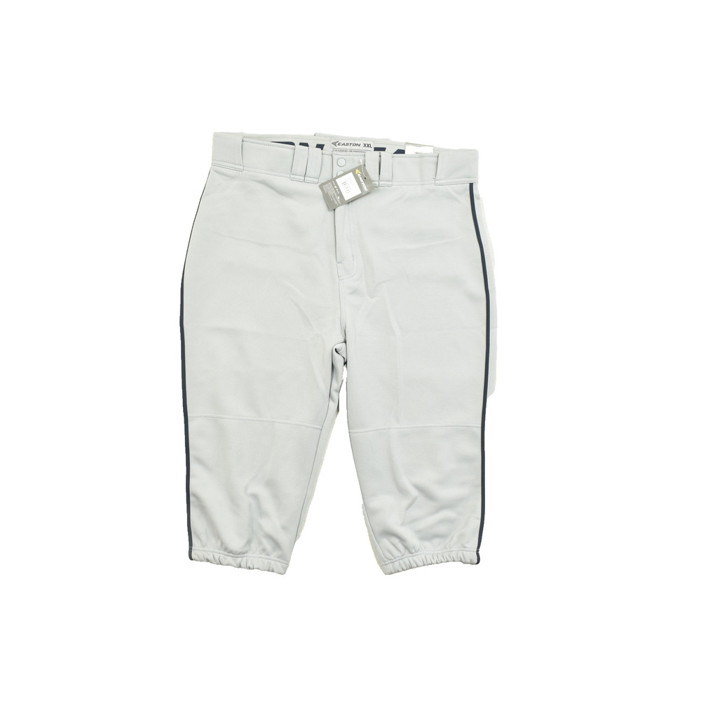 Easton Pro+ Knicker Piped Baseball Pants Gray Navy Adult Size XXL 40-41 NEW TAGS